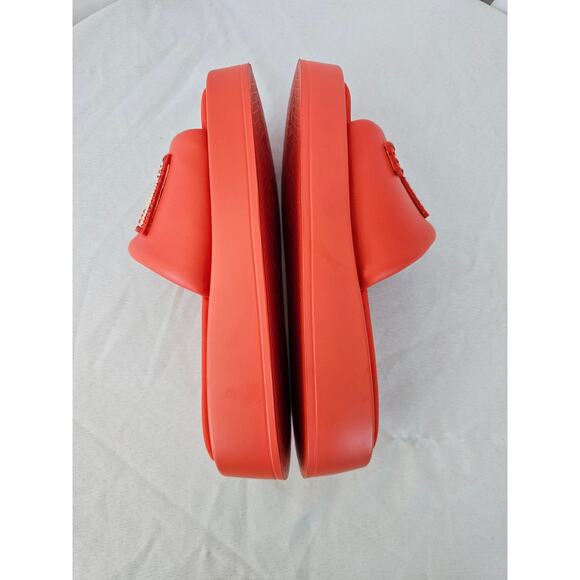 KARL LAGERFELD PARIS Women's Opal Stone Platform Slides Sandals Opal Size 5M - Picture 6 of 7